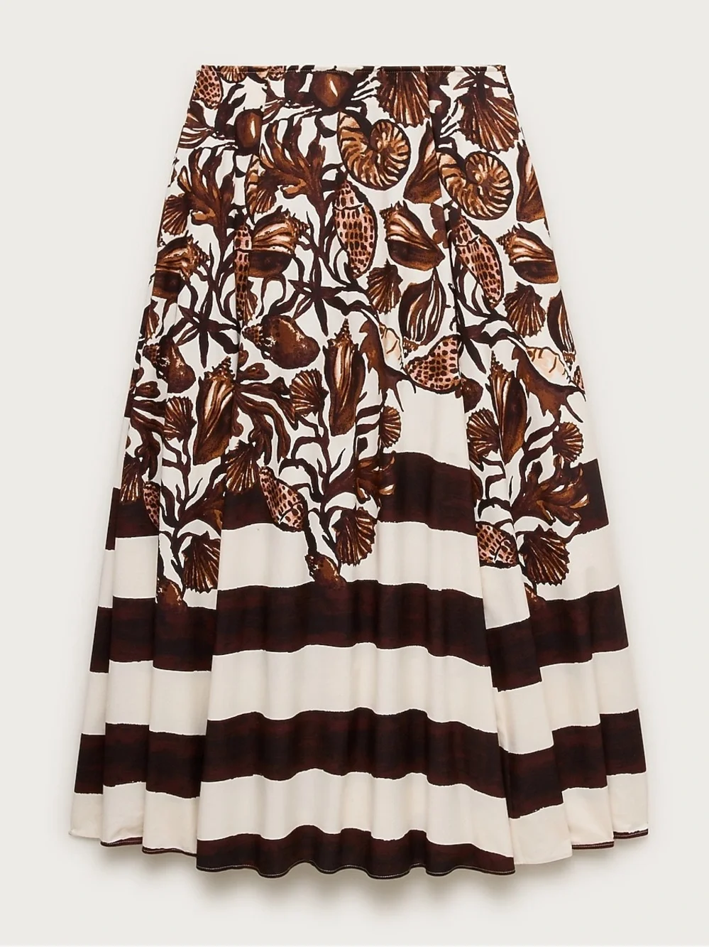 J.Crew Petite side-pleat midi skirt in lobster & seashell print Size 10P NWT